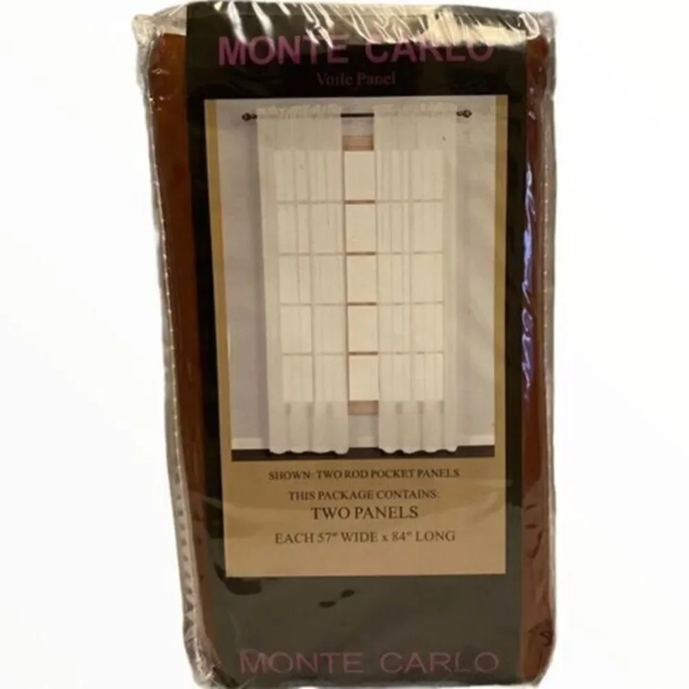 MONTE Carlo Sheer Window Curtain Panel in Spice
